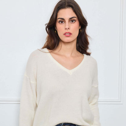 COL V OPALINE BLANC