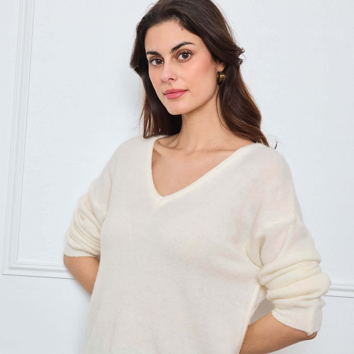 COL V OPALINE BLANC