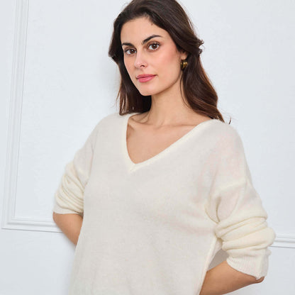 COL V OPALINE BLANC