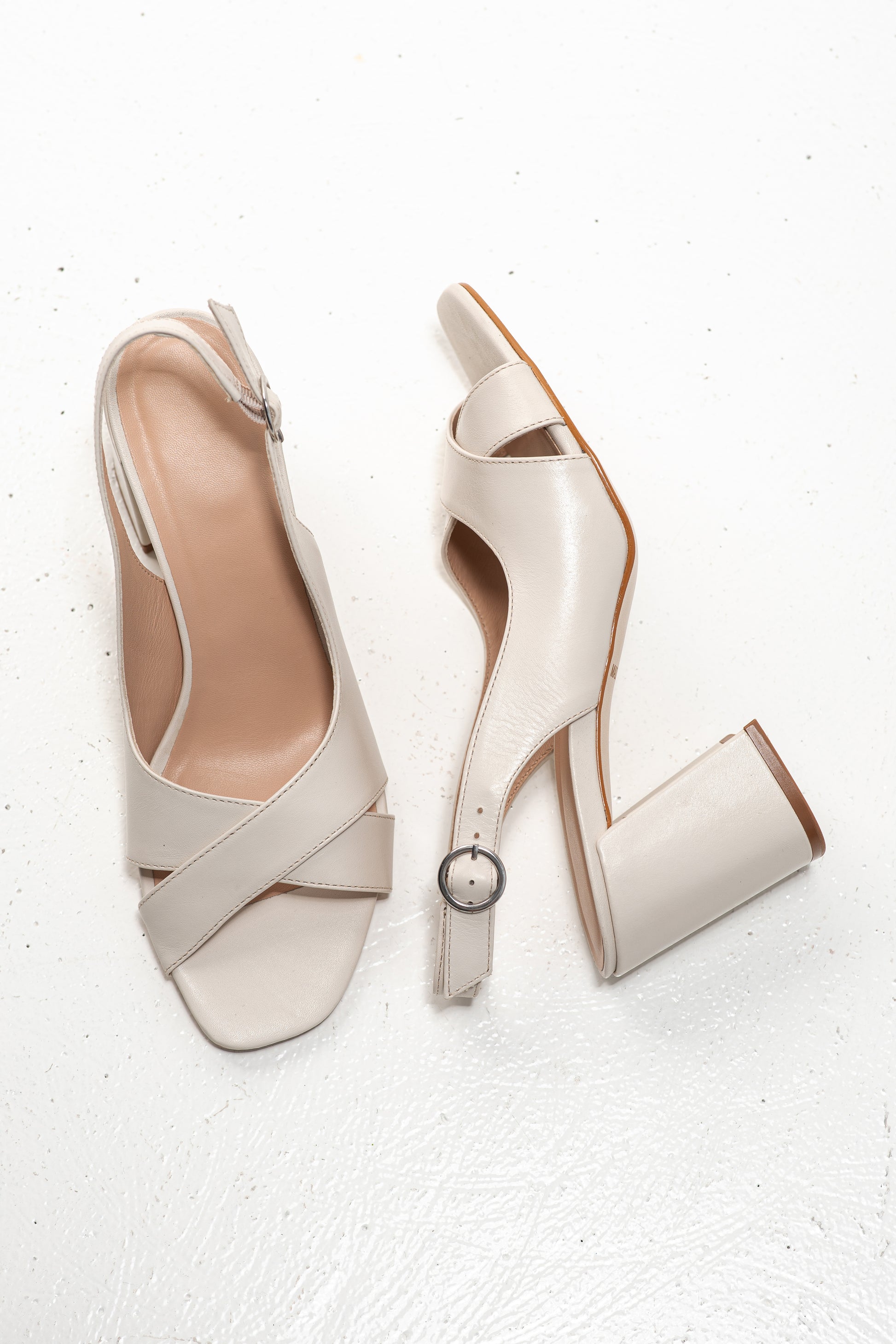 TONYA NAPA LEATHER BIRCH - SANDALE
