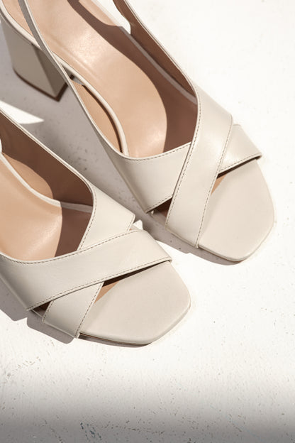 TONYA NAPA LEATHER BIRCH - SANDALE