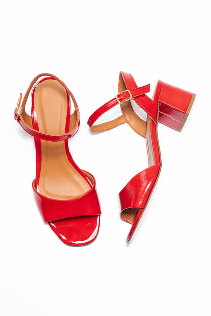 VICKI ROUGE VERNIS - SANDALE