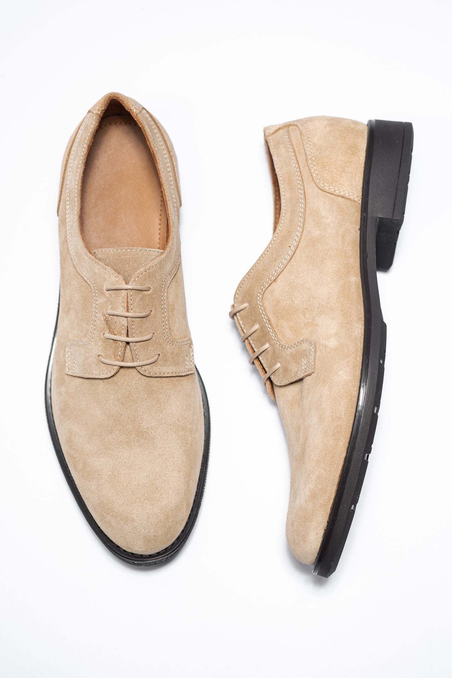 CHRISTOPHER BEIGE SUEDE - DERBY