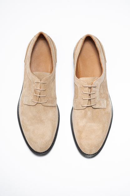 CHRISTOPHER BEIGE SUEDE - DERBY