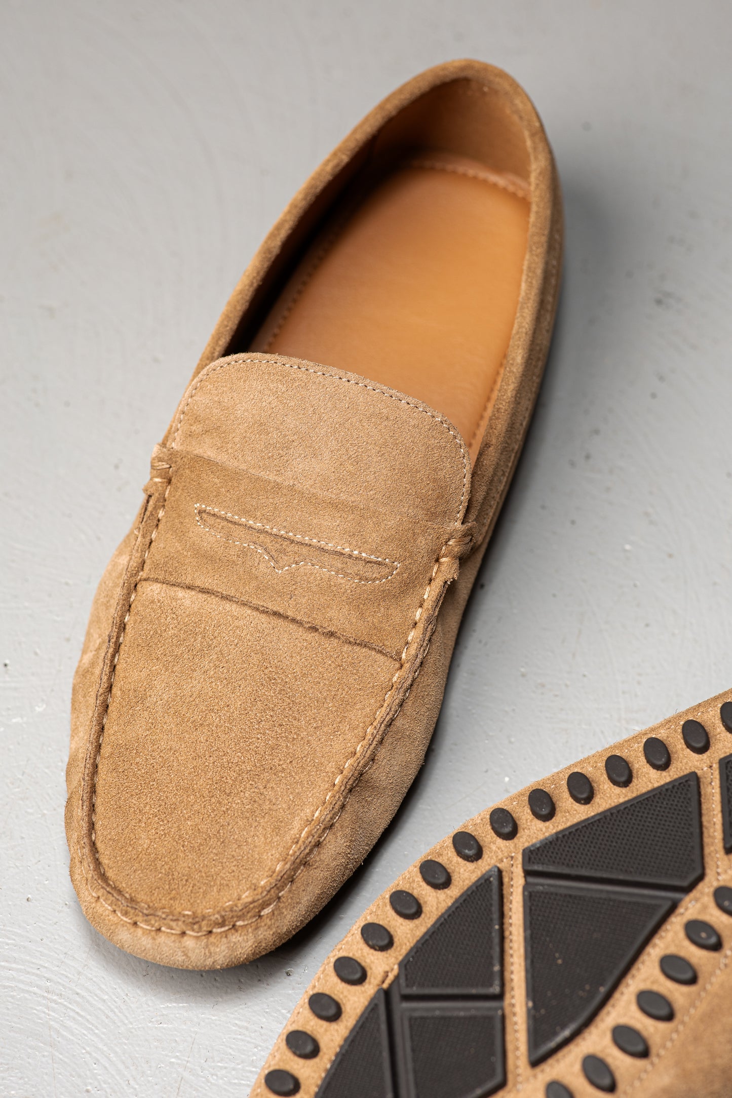 JASON BEIGE SUEDE - MOCASSIN