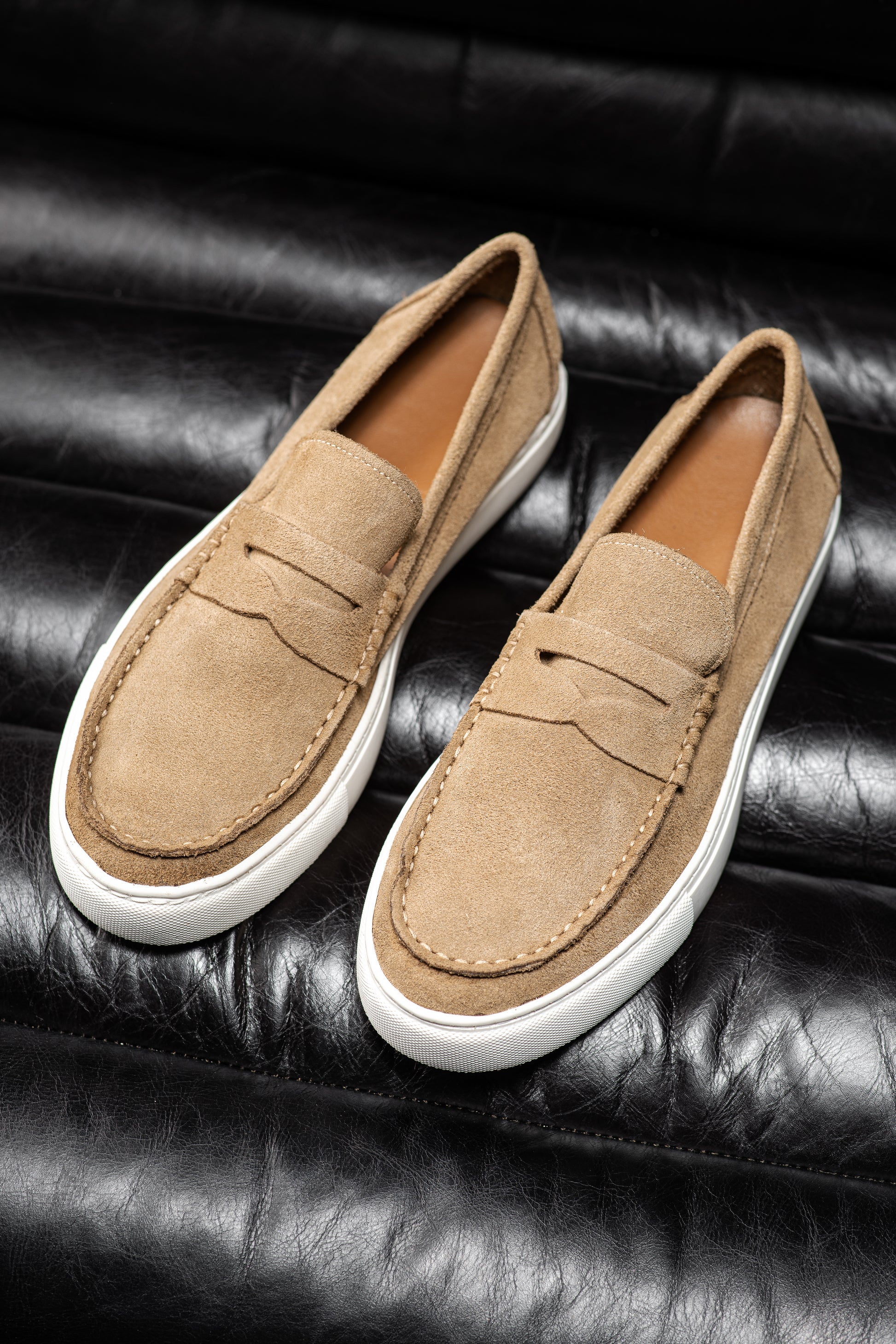 MATTHEW BEIGE SUEDE - MOCASSIN