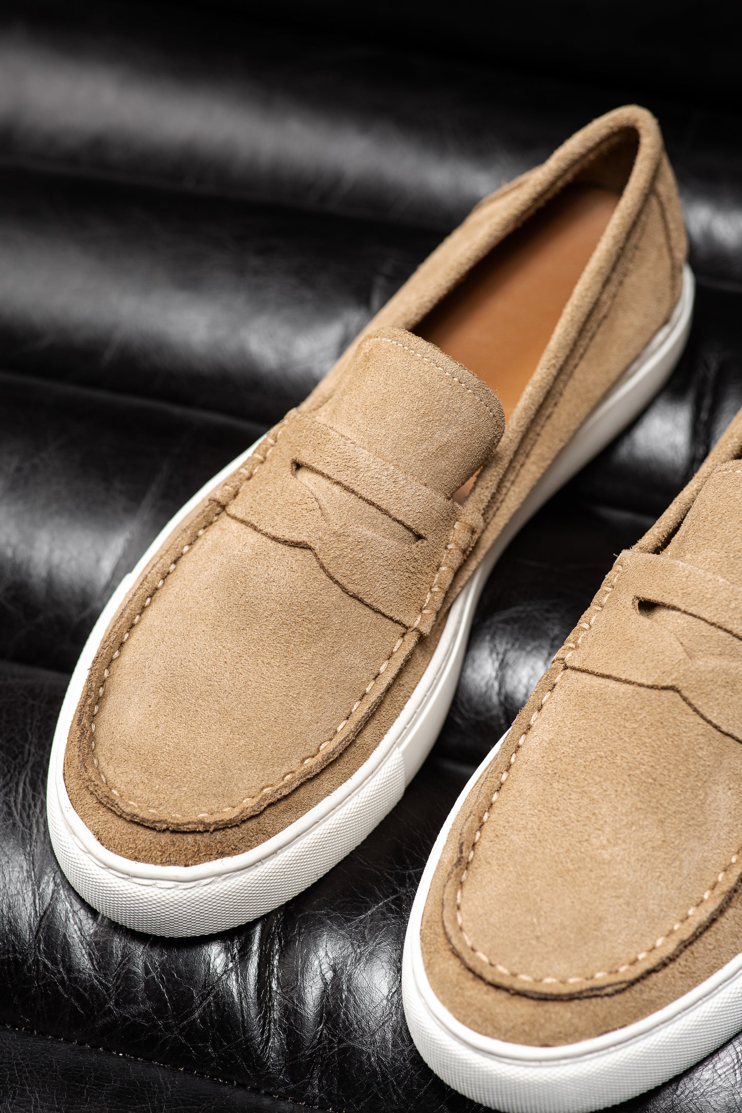 MATTHEW BEIGE SUEDE - MOCASSIN