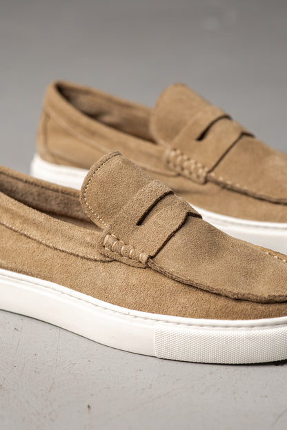 MATTHEW BEIGE SUEDE - MOCASSIN
