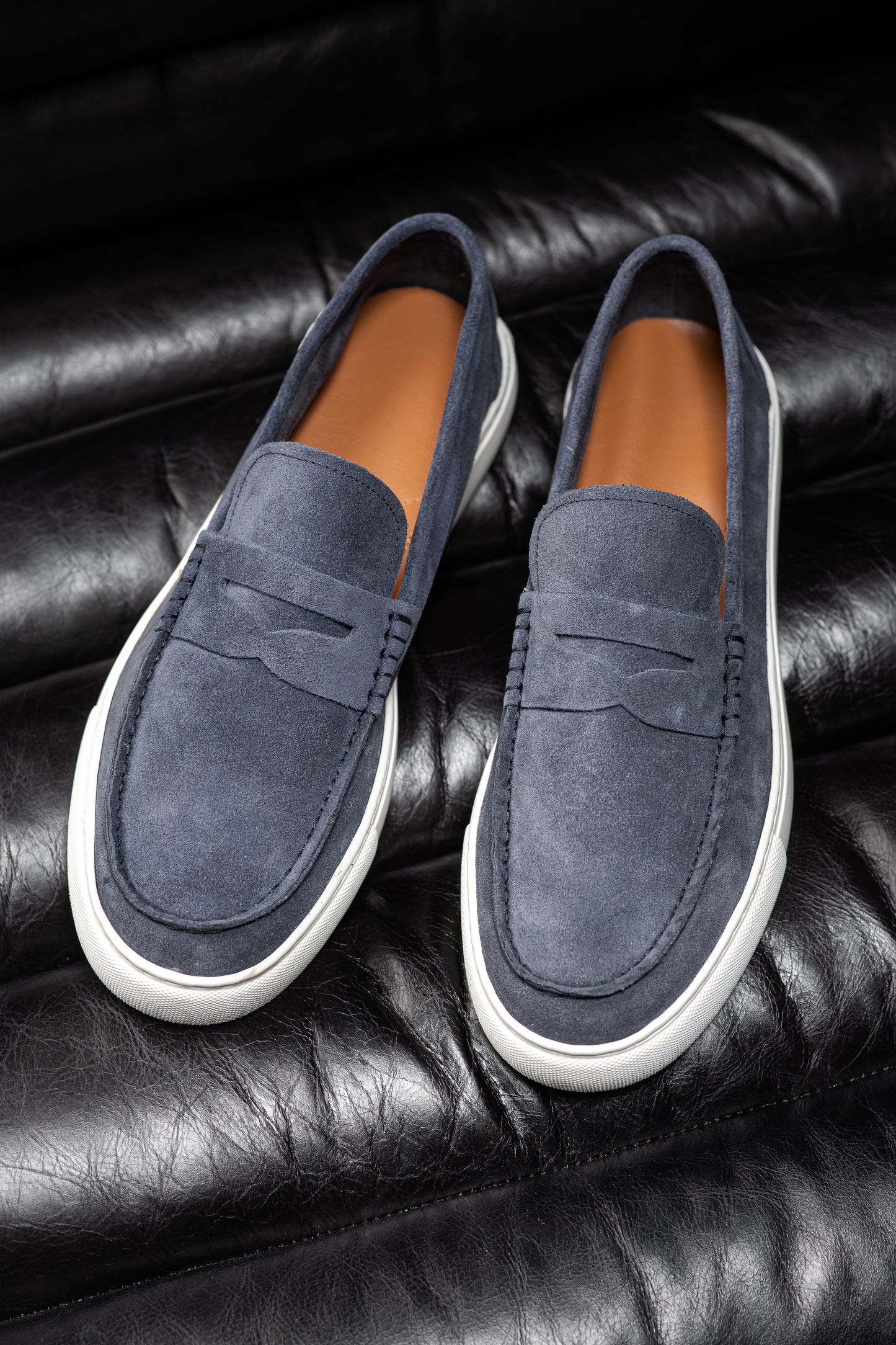 MATTHEW BLEU JEAN SUEDE - MOCASSIN