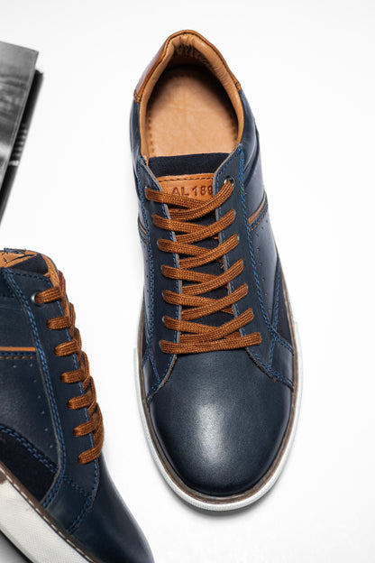 NIELS BLEU MARINE - SNEAKERS BAS