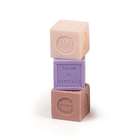 Pack of 3 Marseille soap bars Floral