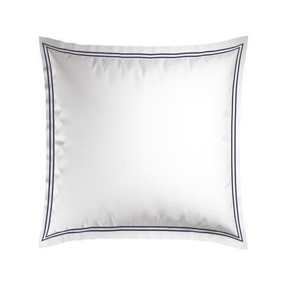 2 pillowcases - 100% cotton sateen TC200 - Nîmes - dark blue / white