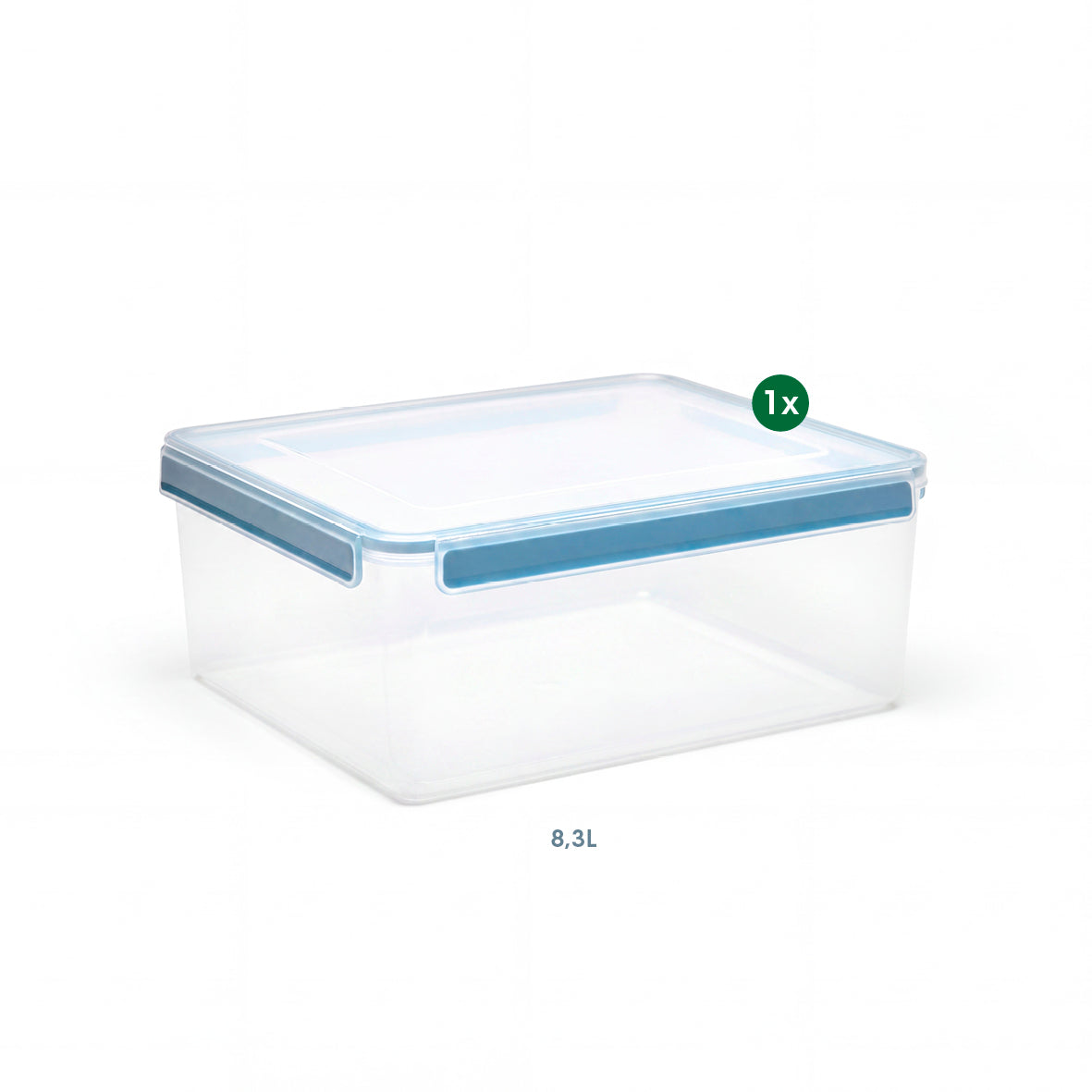 Set of 10 plastic containers with lid