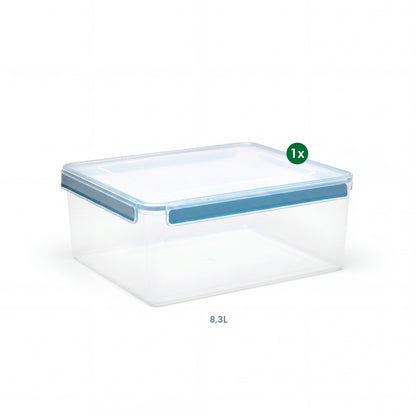 Set of 10 plastic containers with lid