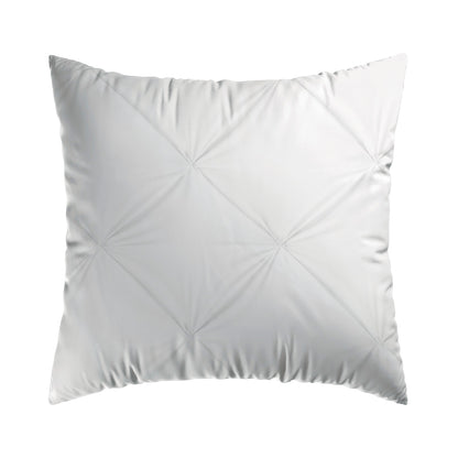 Pillowcase cotton satin pleated - Lys White