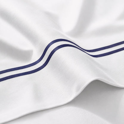 Bolster case - 100% cotton sateen TC200 - Nîmes - dark blue / white