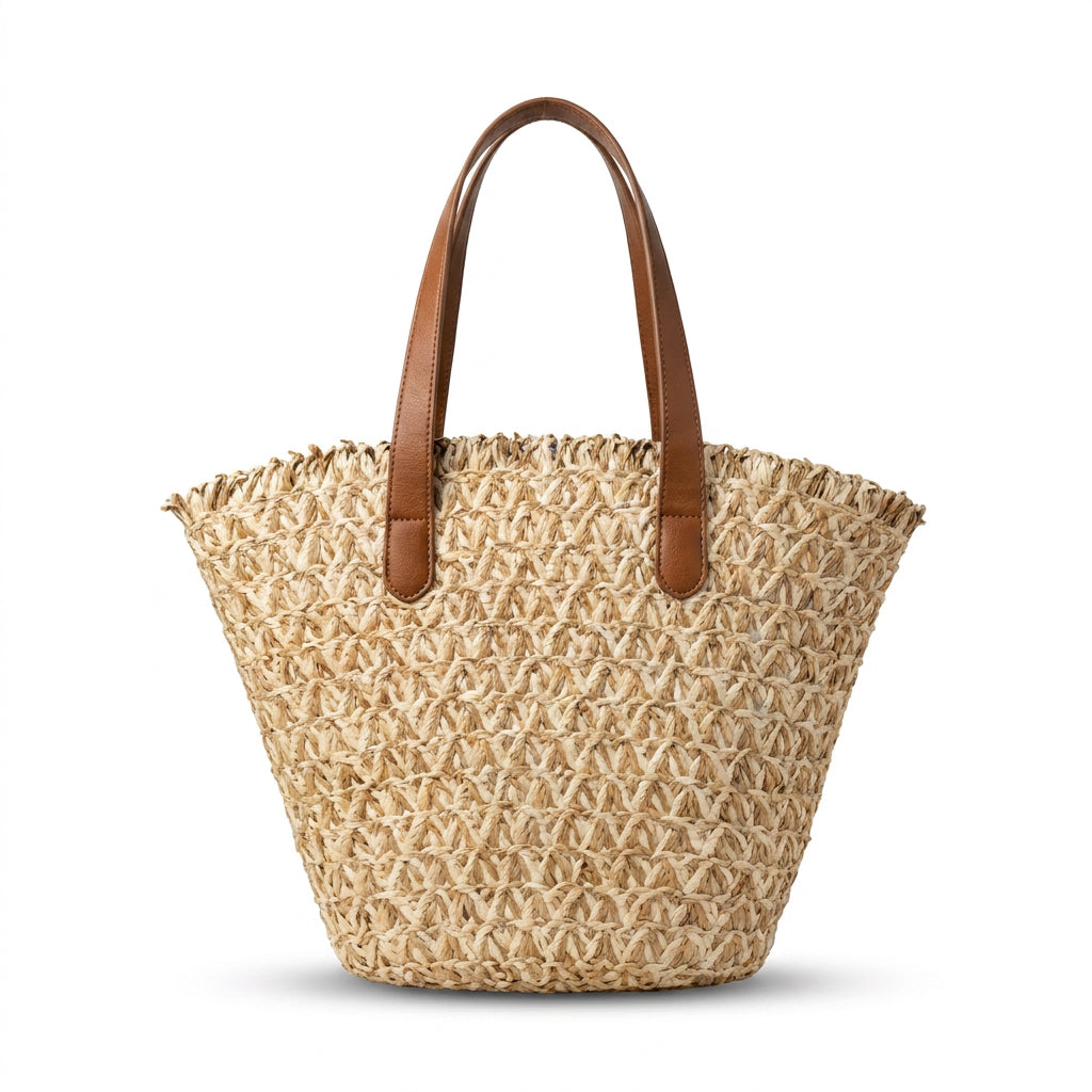 Woven tote bag - Blanca Beige