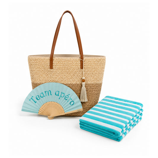 Set beach towel + beach bag + fan Gabrielle