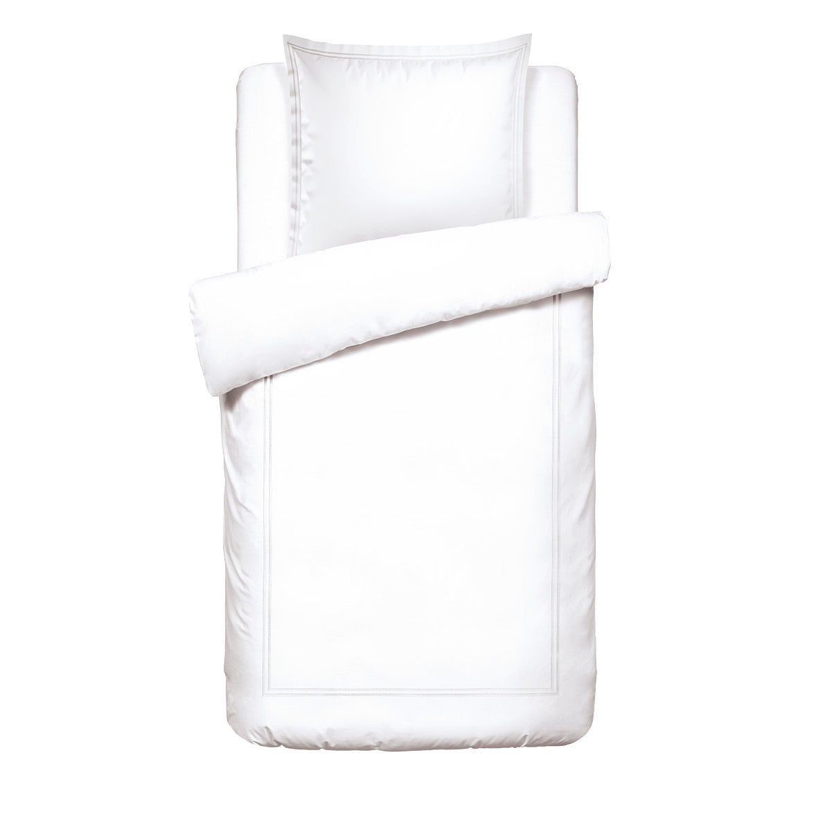 Duvet cover and pillowcase(s) set - 100% cotton sateen TC200 - Nîmes - white