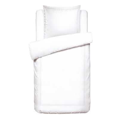 Duvet cover and pillowcase(s) set - 100% cotton sateen TC200 - Nîmes - white