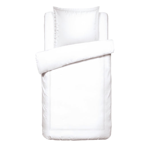 Duvet cover and pillowcase(s) set - 100% cotton sateen TC200 - Nîmes - white
