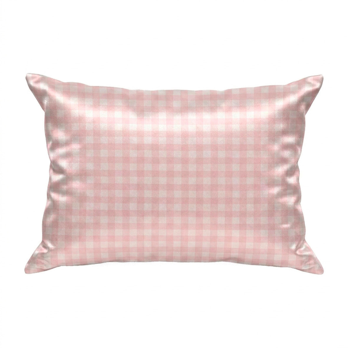 Pillowcase silk - Nuit de soie Pink gingham