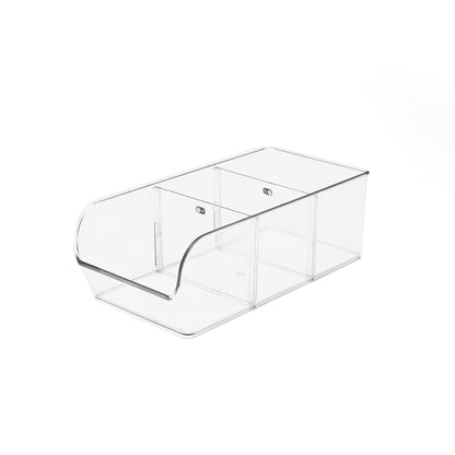 Fridge container with removable dividers 14 x 28 x 9 cm