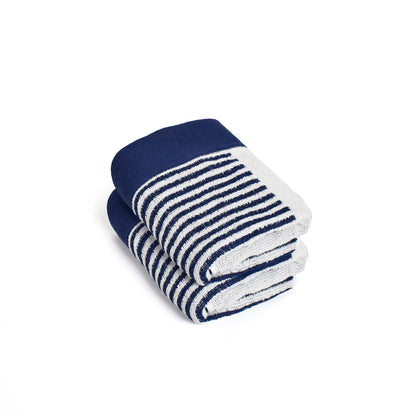 Guest towel combed cotton Jacquard YD - Océan - 2 x (40 x 66 cm)