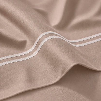 Bolster case - 100% cotton sateen TC200 - Nîmes - white / taupe
