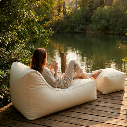 Lounger beanbag cover outdoor - Sonora Off-white - Off-white - 100 x 70 x 65 cm