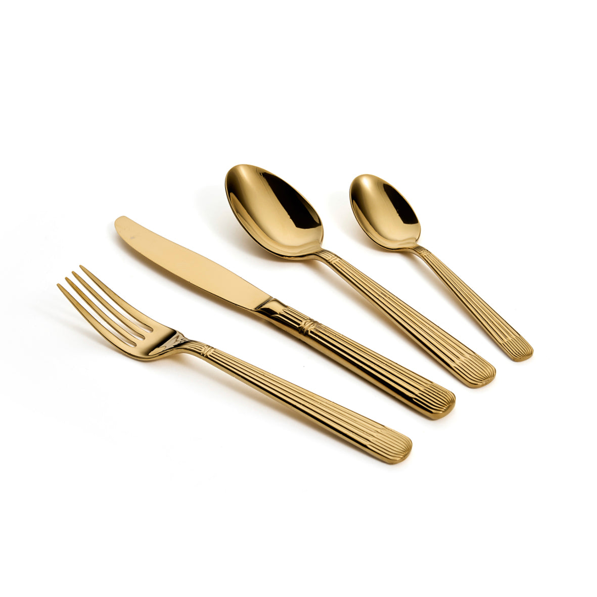 Cutlery box in stainless steel - Royale - gold -24 pieces Default Title