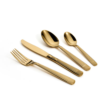 Cutlery box in stainless steel - Royale - gold -24 pieces Default Title