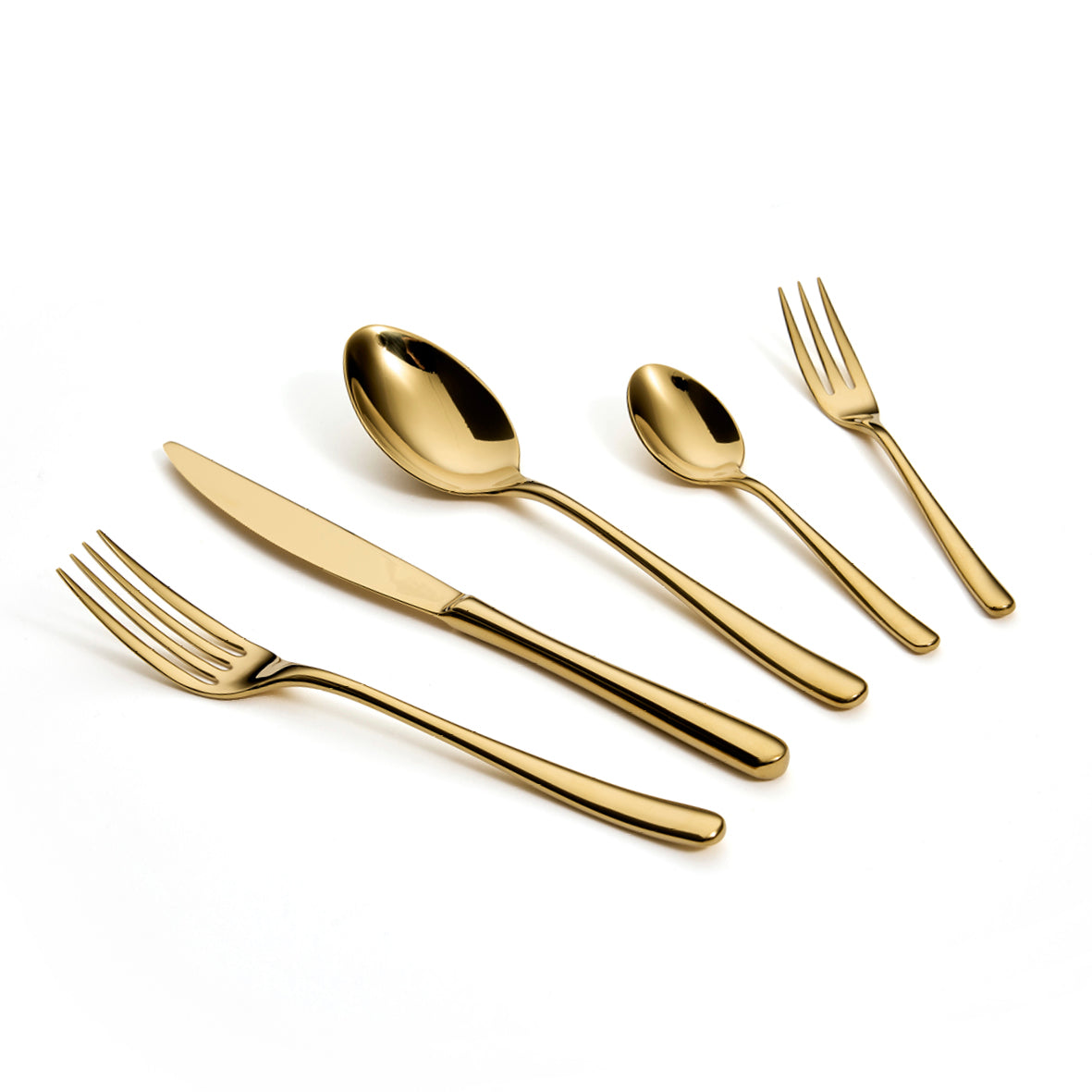Cutlery box in stainless steel - Aurora - gold -30 pieces Default Title