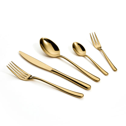 Cutlery box in stainless steel - Aurora - gold -30 pieces Default Title