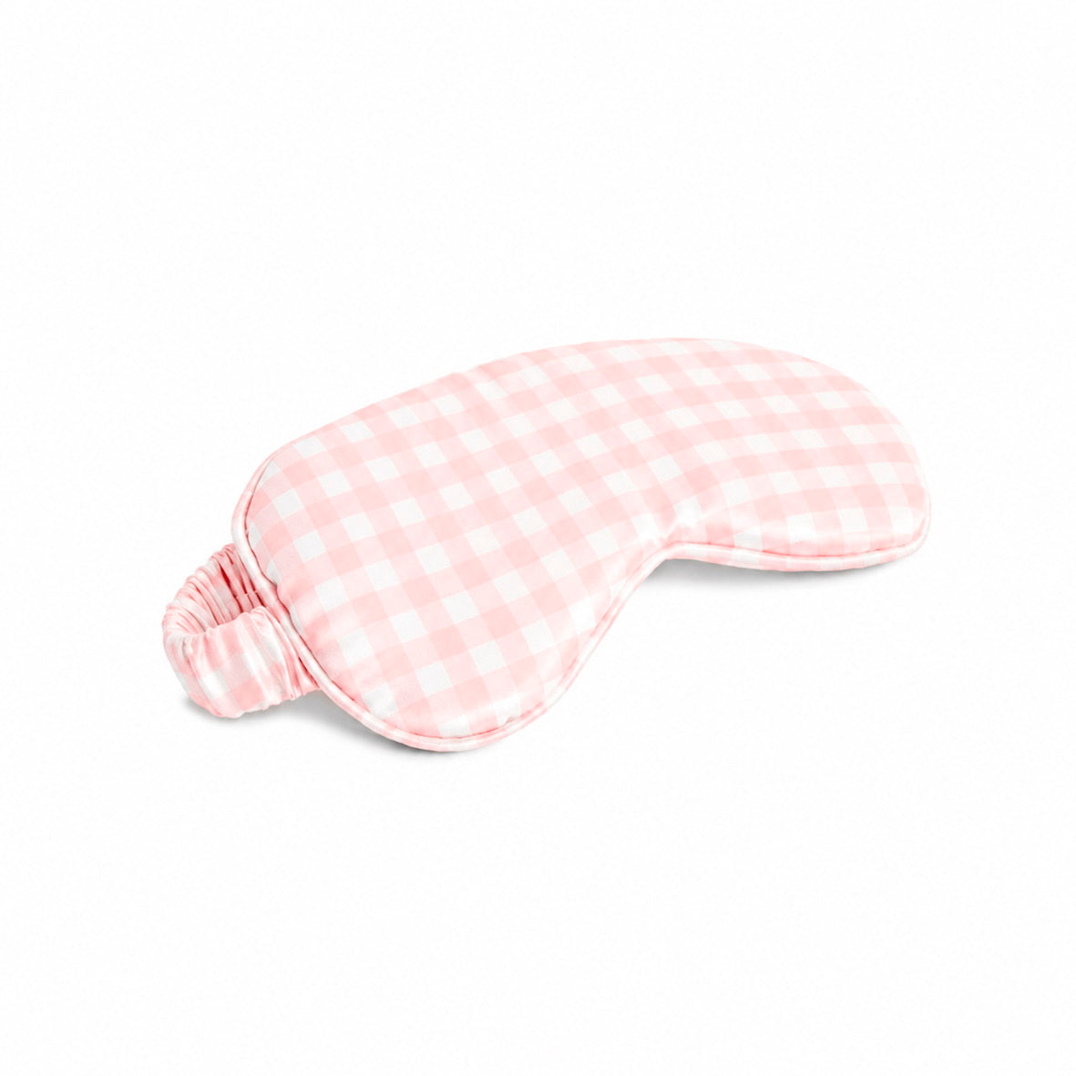 Eyemask silk - Éclipse Pink gingham - 8.5 x 20.5 cm