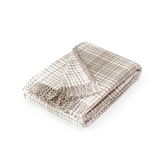 Woven plaid - Tartan waffle Taupe