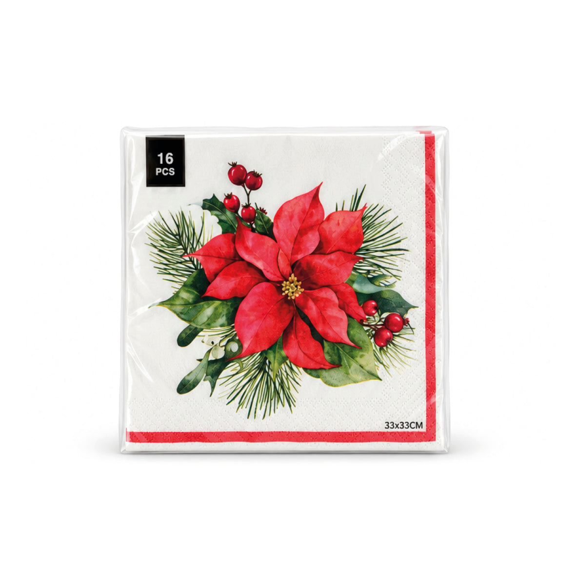 16-piece paper napkin set - Red Default Title