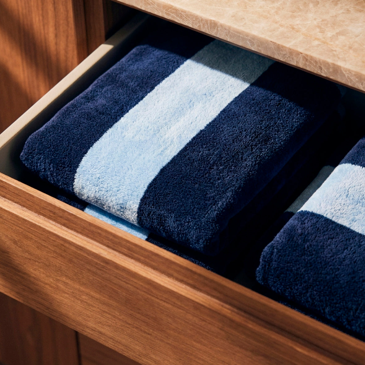 Bath towel cotton velvet - Croisière - 80 x 150 cm