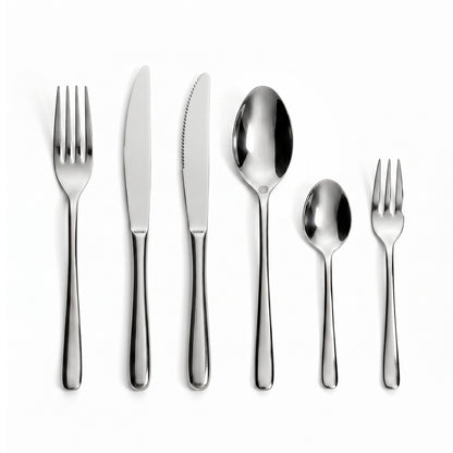 Cutlery box in stainless steel - Aura - Silver -72 pieces
