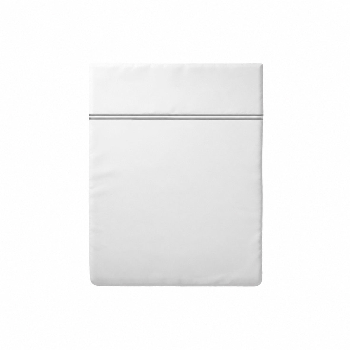 Flat sheet - 100% cotton sateen TC200 - Nîmes - grey / white