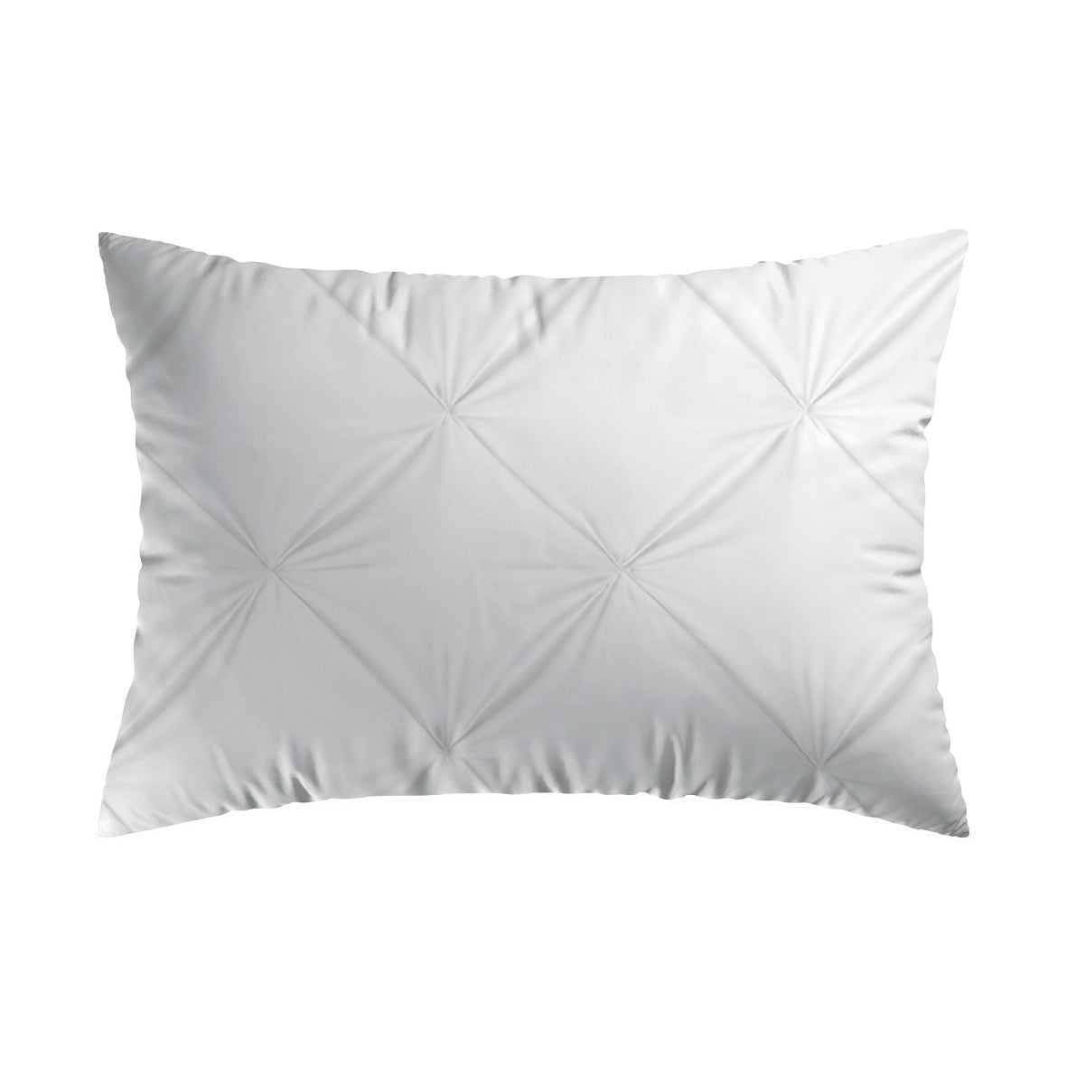 Pillowcase cotton satin pleated - Lys White
