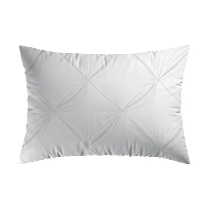 Pillowcase cotton satin pleated - Lys White