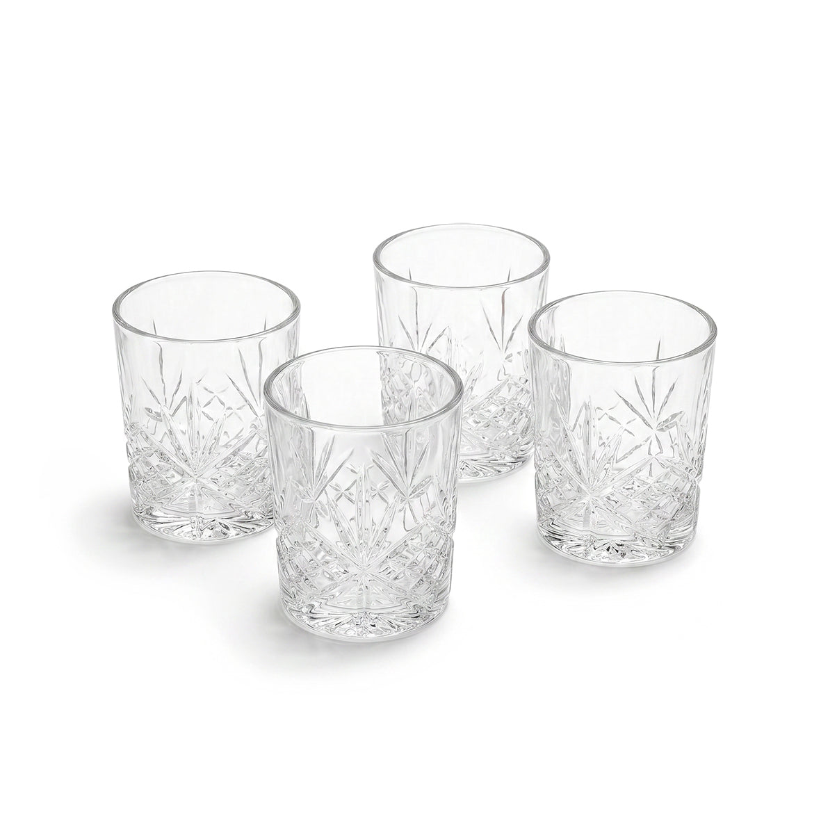 Set of 4 low tumblers in glass - Glace - Transparent Default Title