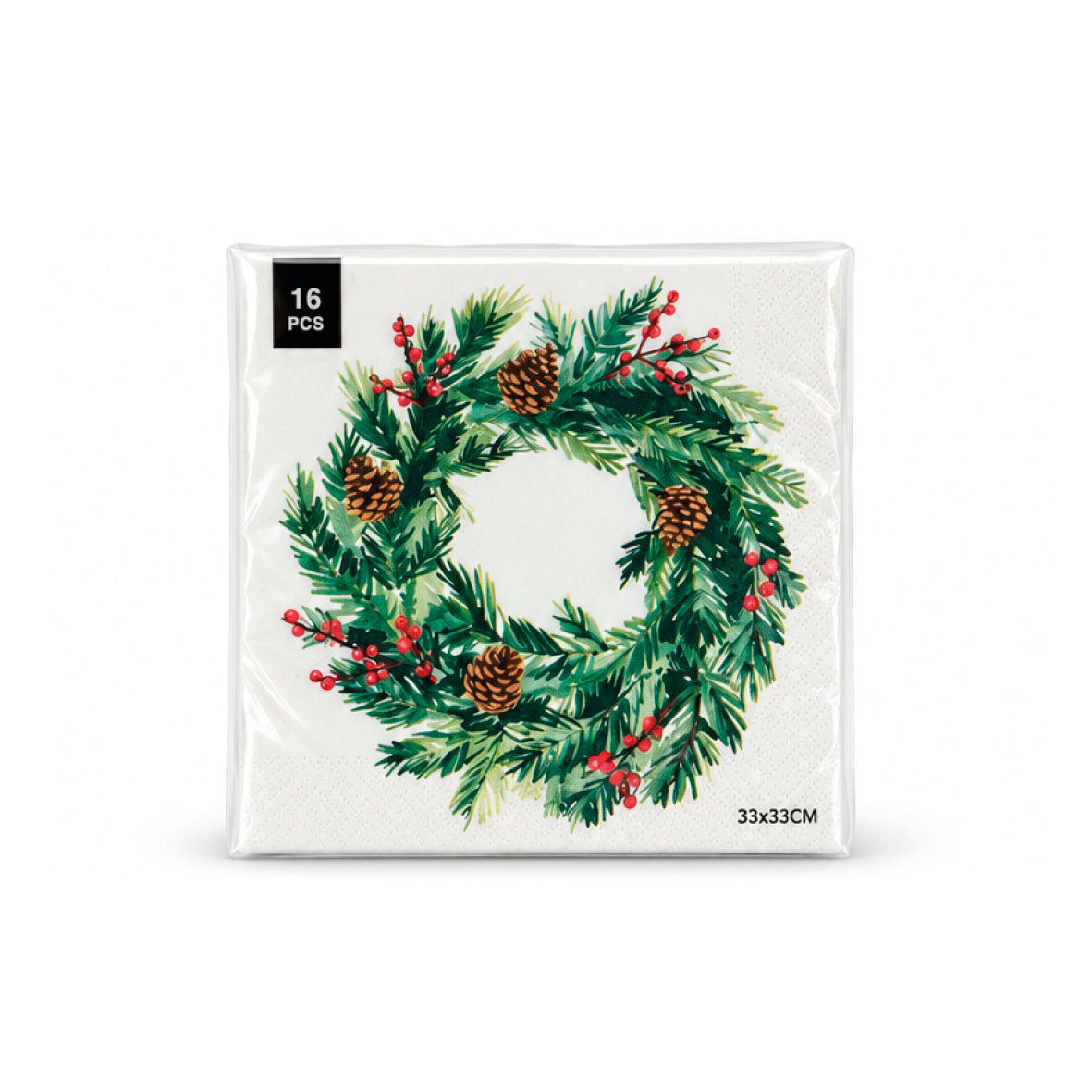 16-piece paper napkin set - Red