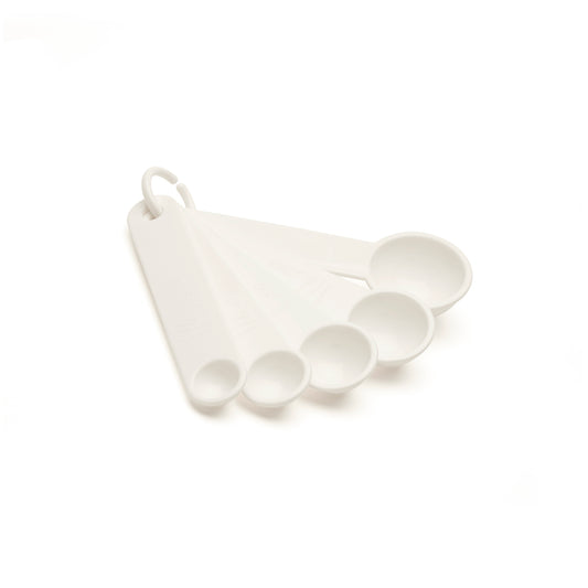 Set of 5 measuring spoons - White