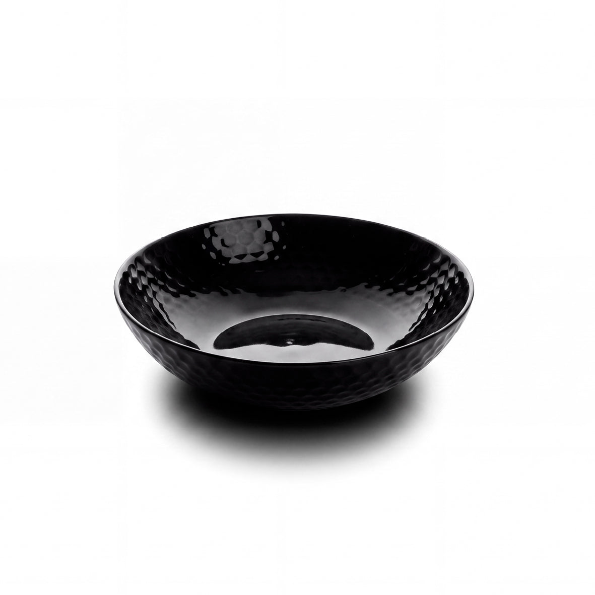 18-piece dinnerware set - Hammered Black - Made in France