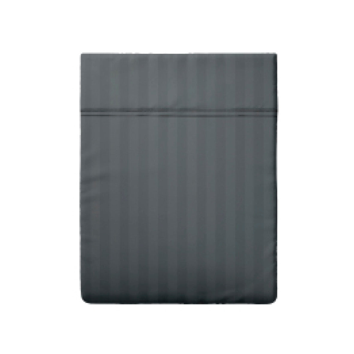 Flat sheet cotton satin - Dobby stripe woven Graphite