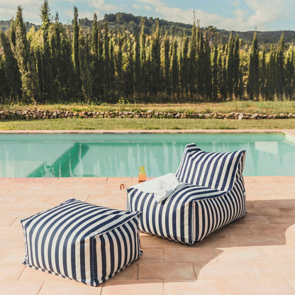 Cube beanbag cover outdoor - Solana Blue - Blue - 40 x 65 x 33 cm