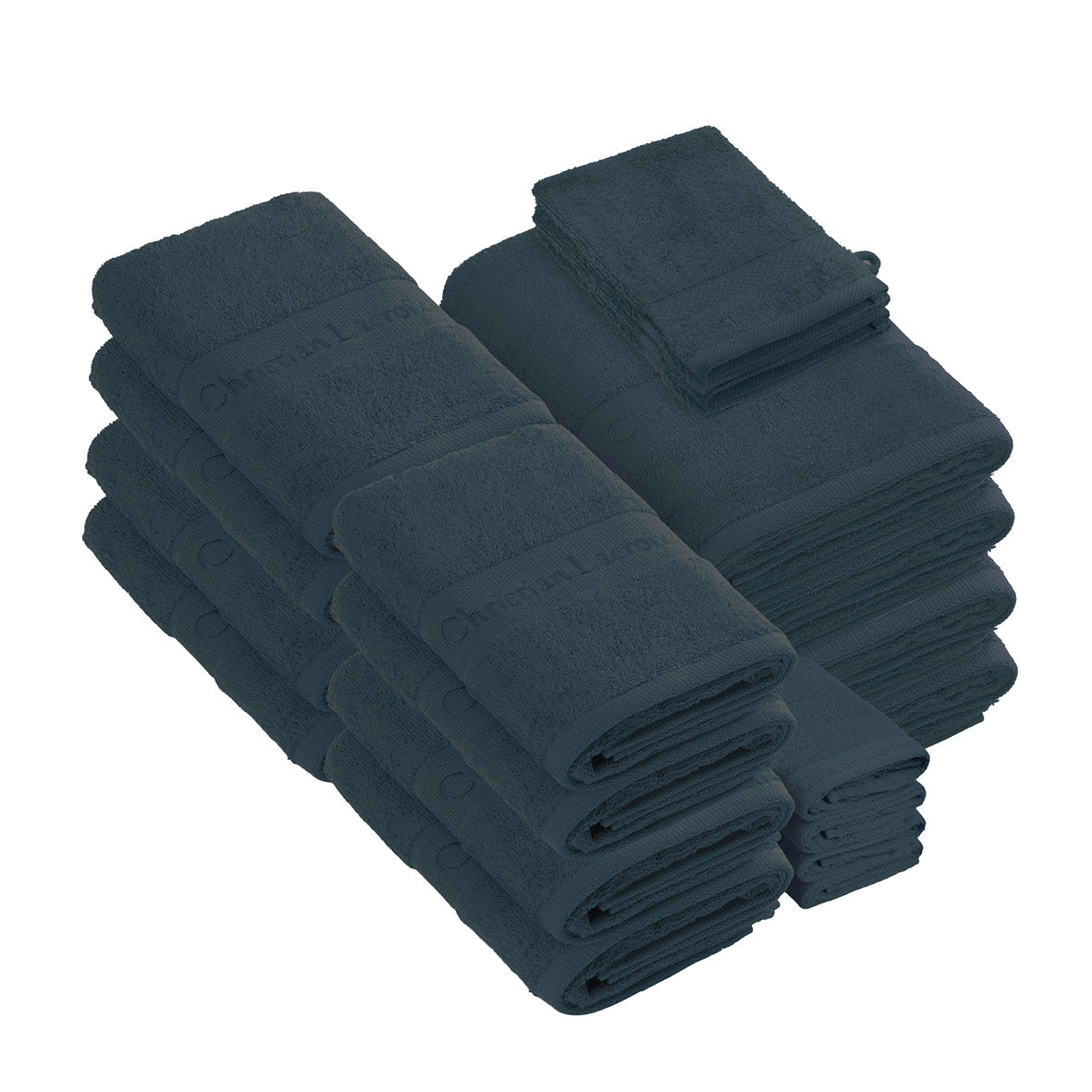 20-piece bath linen set - 100% combed cotton 570 gsm - Azur