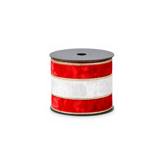 Decorative ribbon on a spool - Red/white Default Title